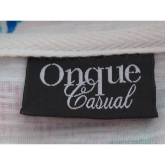 Onque Casual Lightweight Jacket Womens M Floral Zip Front Spring Summer - Picture 5 of 9